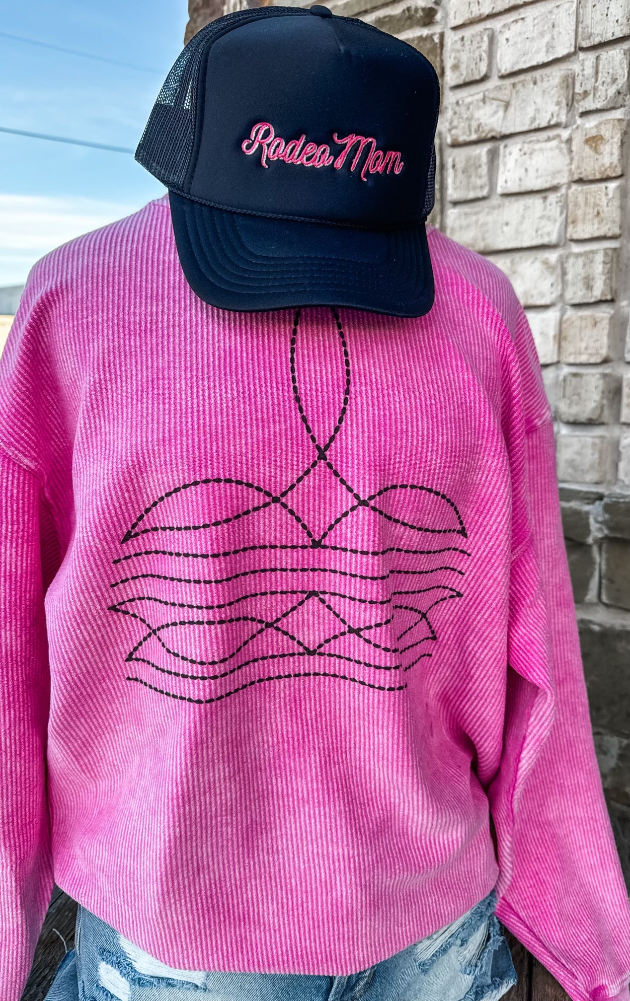 Boot-Stitch on BubbleGum Corded