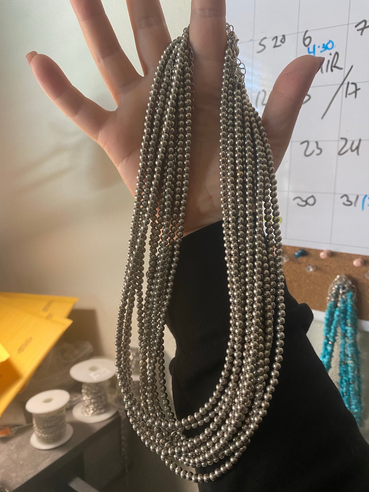 18 inch 4mm silver plated necklace