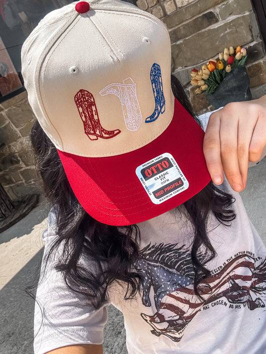 Patriotic Boots Trucker