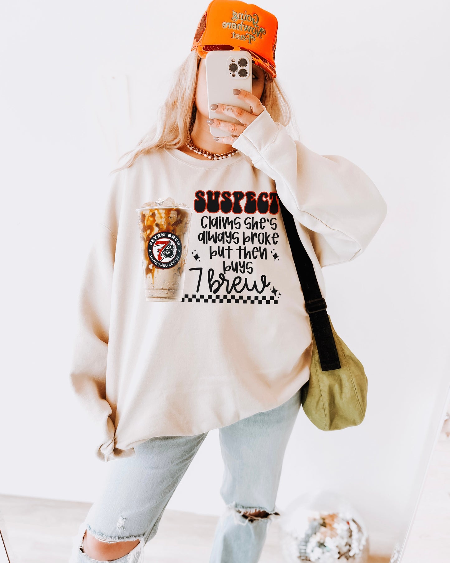 Suspect Claims But Then Buys 7 Brew Tee or Crewneck
