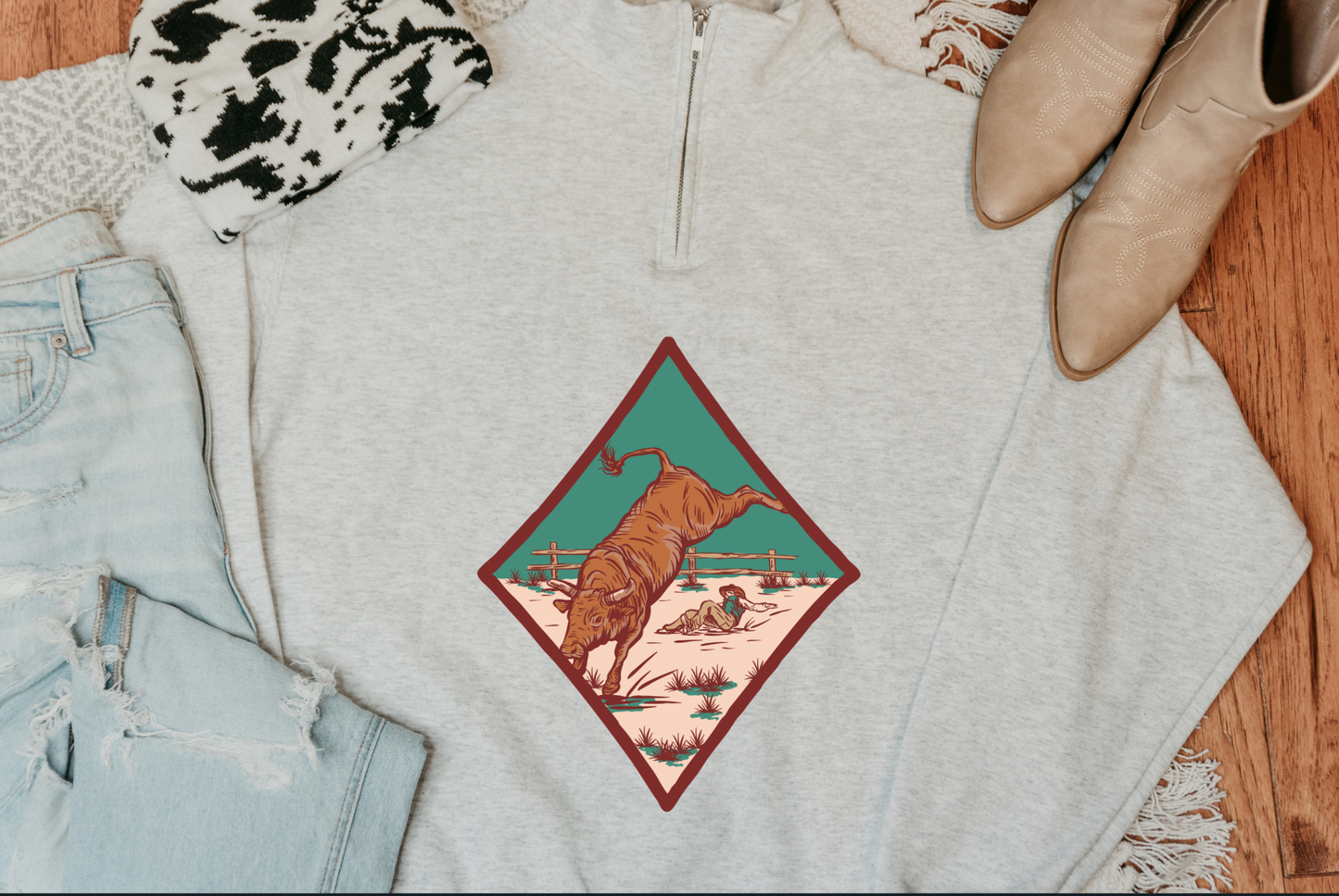 Eight Seconds Short Quarter Zip