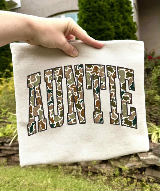 Camo Auntie (DTF Tee)